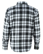 Altimate Men's White Flannel Motorcycle Shirt